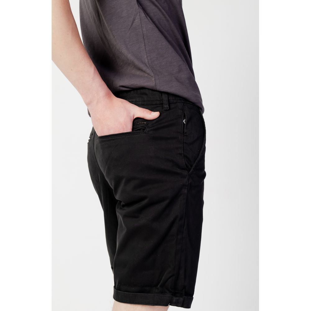 Jack Jones Black Cotton Shorts | Regal Royce