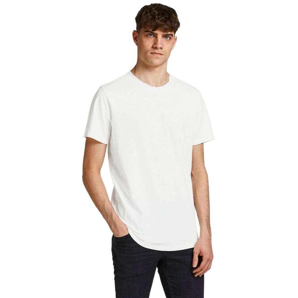 Jack Jones Cream Organic Cotton T-Shirt | Regal Royce