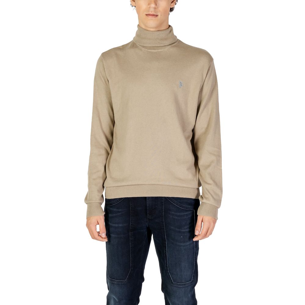 U.S. POLO ASSN. Beige Cotton Turtleneck | Regal Royce
