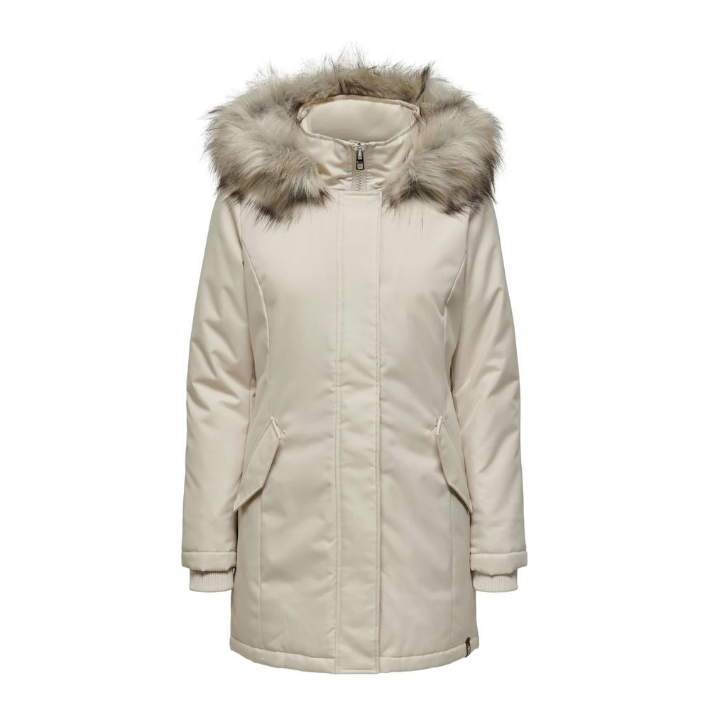 Only Beige Polyester Parka