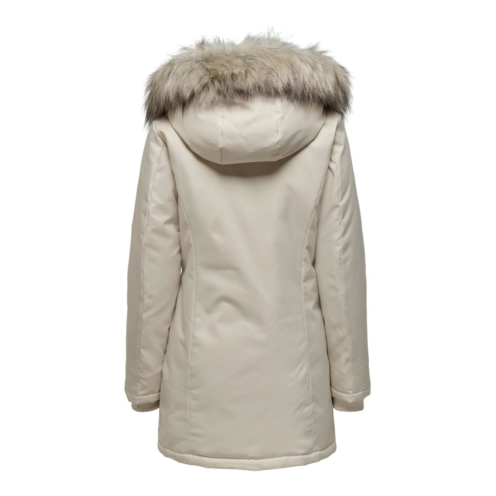 Only Beige Polyester Parka | Regal Royce