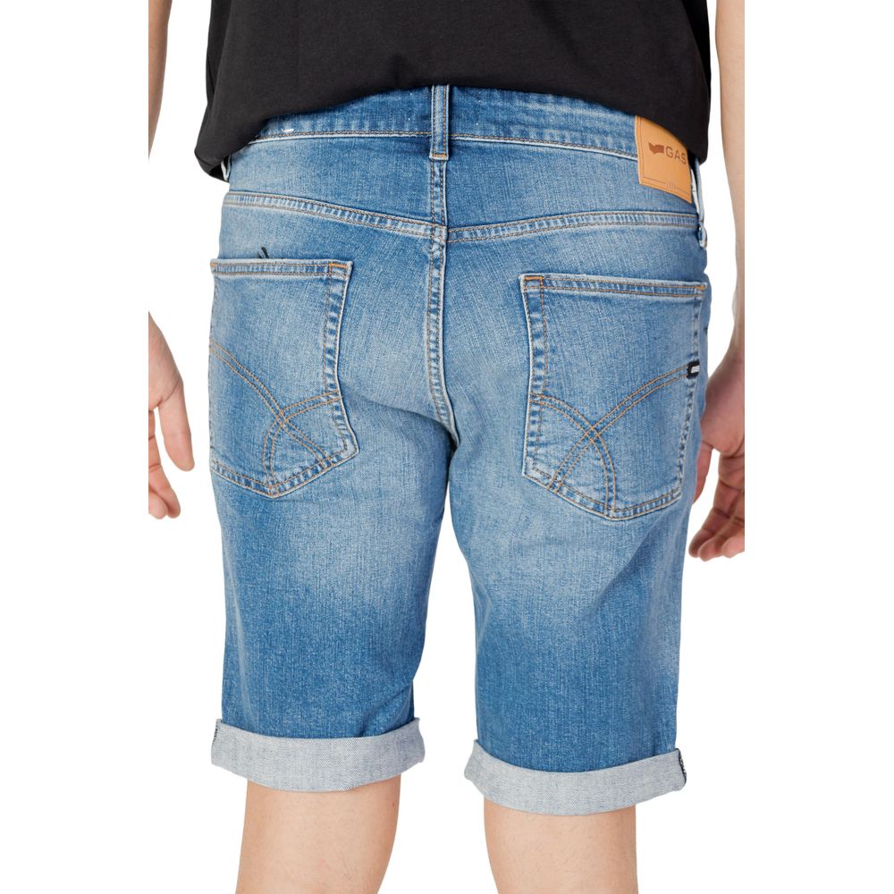 Gas Blue Cotton Bermuda Shorts | Regal Royce