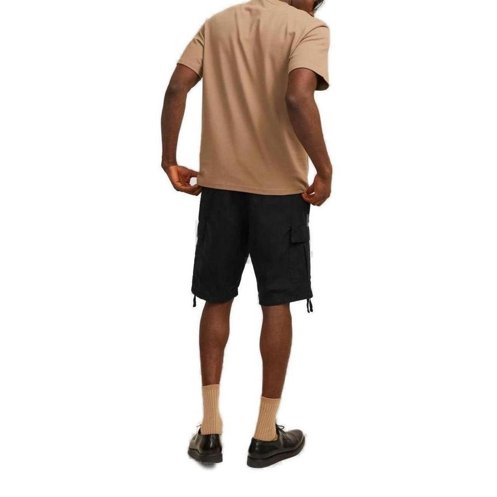 Jack Jones Black Cotton Bermuda Shorts | Regal Royce
