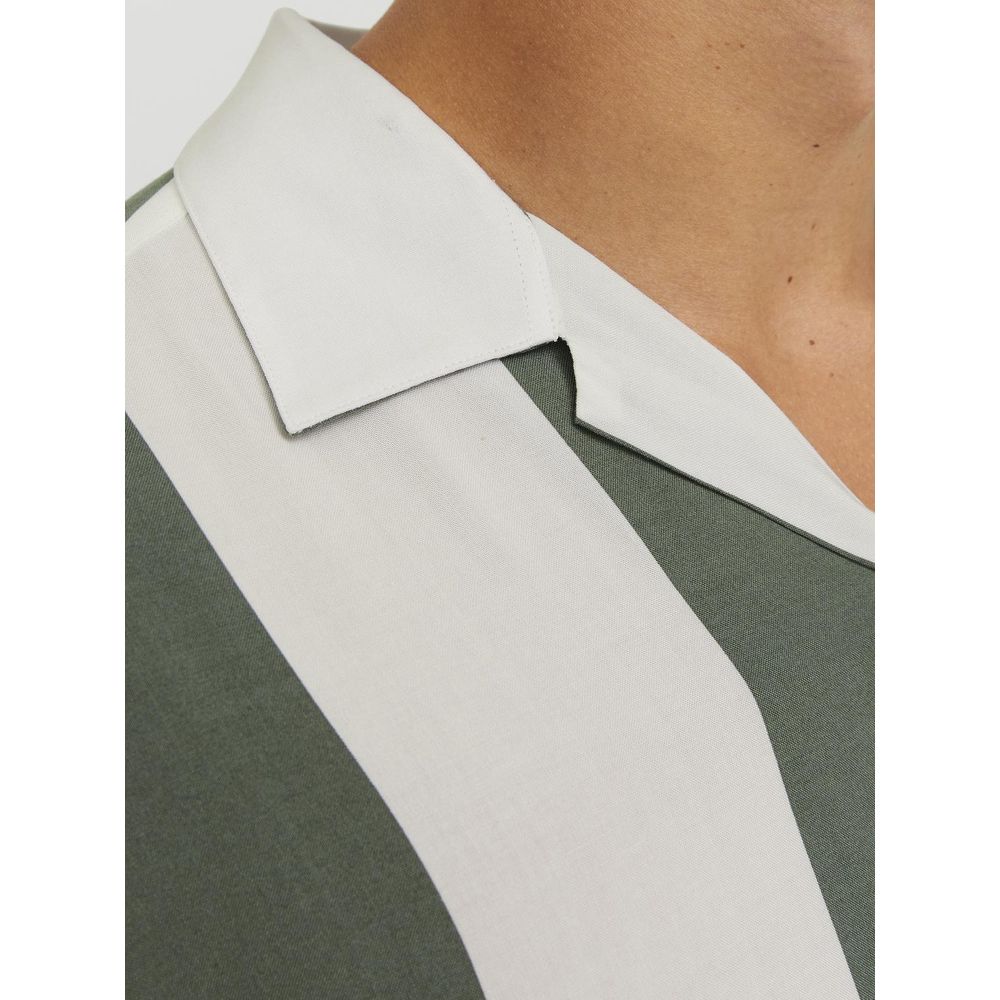Jack Jones Green Viscose Shortsleeve Shirt | Regal Royce