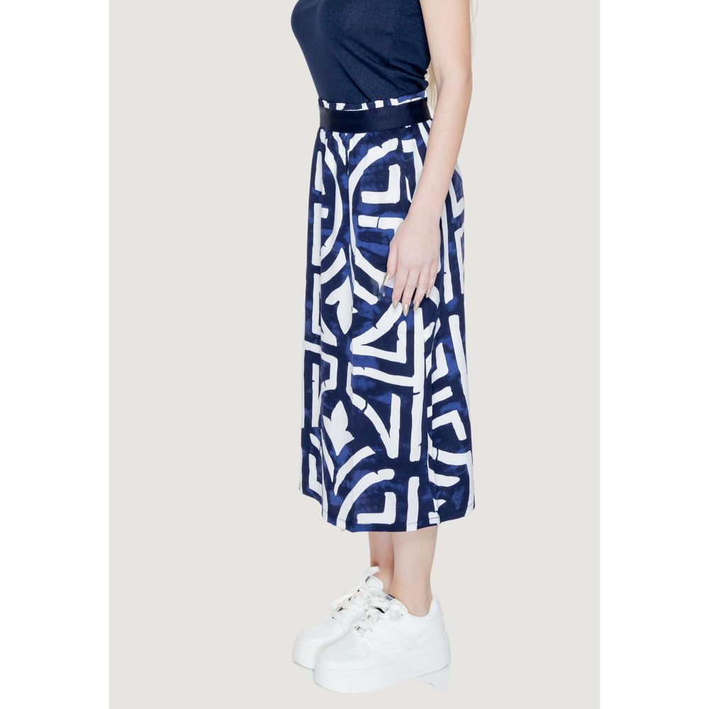Street One Blue Viscose Long Skirt | Regal Royce