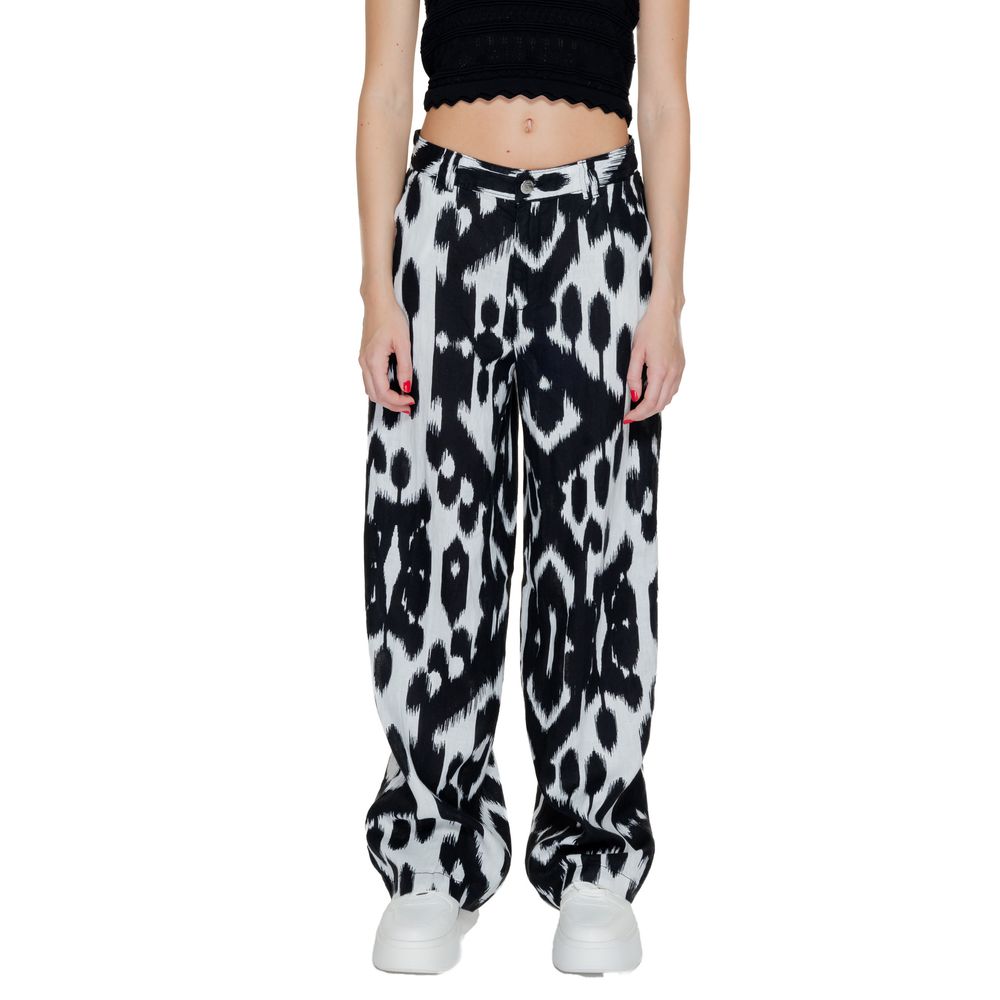 Street One Black Linen Casual Pants | Regal Royce