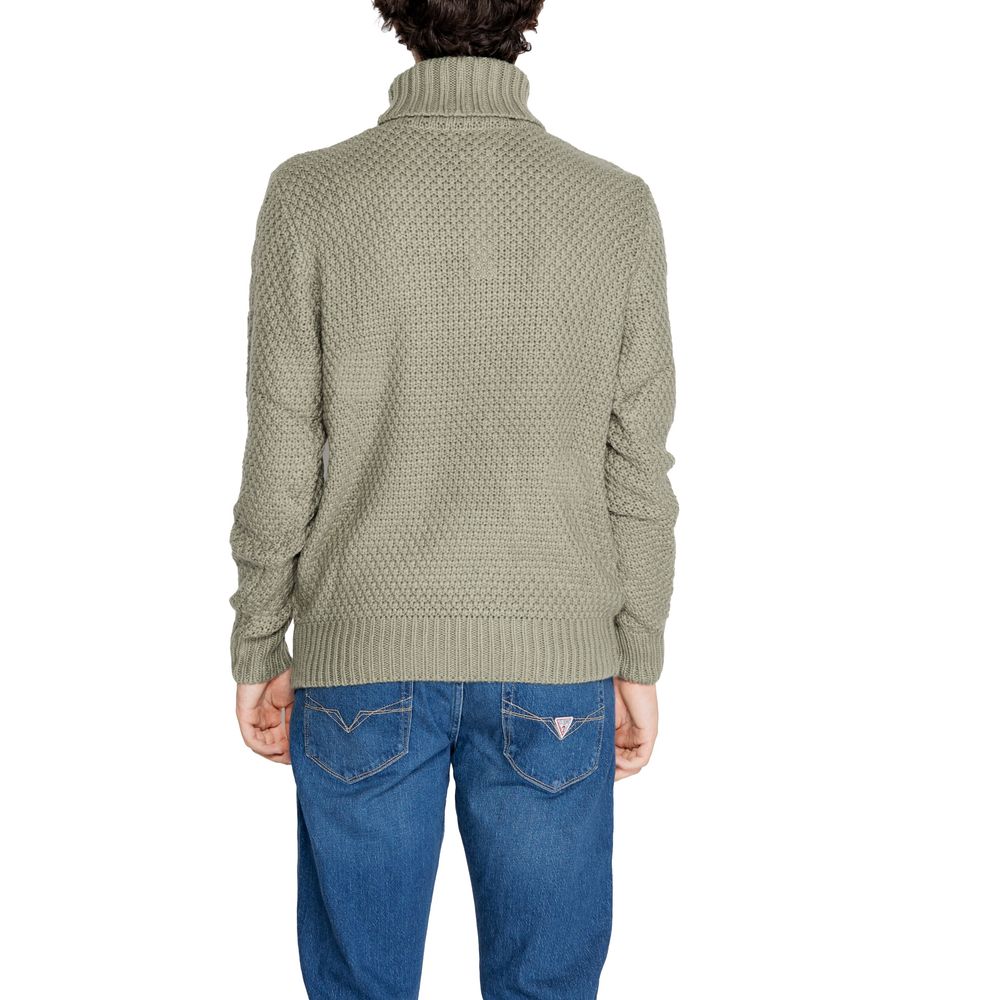 Gianni Lupo Green Polyester Turtleneck | Regal Royce