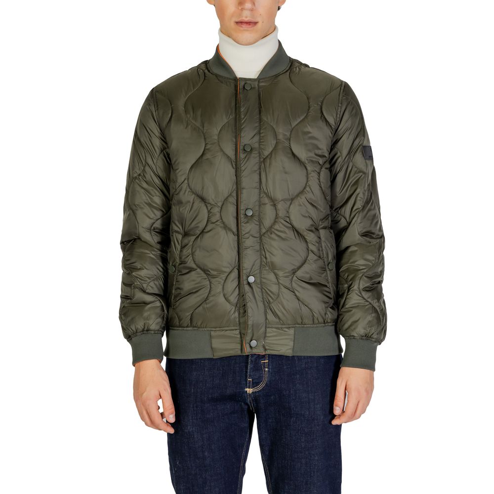 Gianni Lupo Green Polyamide Bomber | Regal Royce
