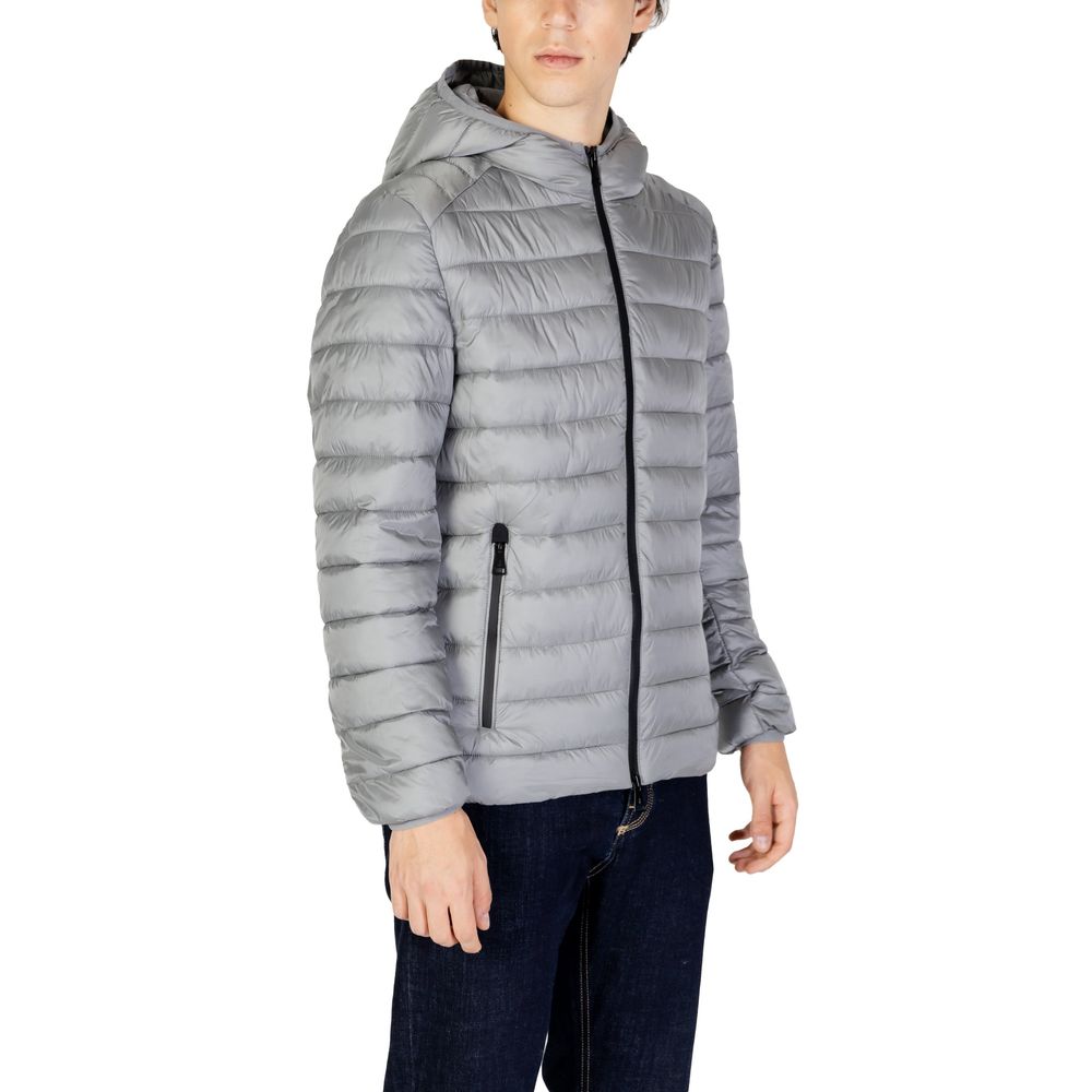 Gianni Lupo Gray Polyamide Coat | Regal Royce