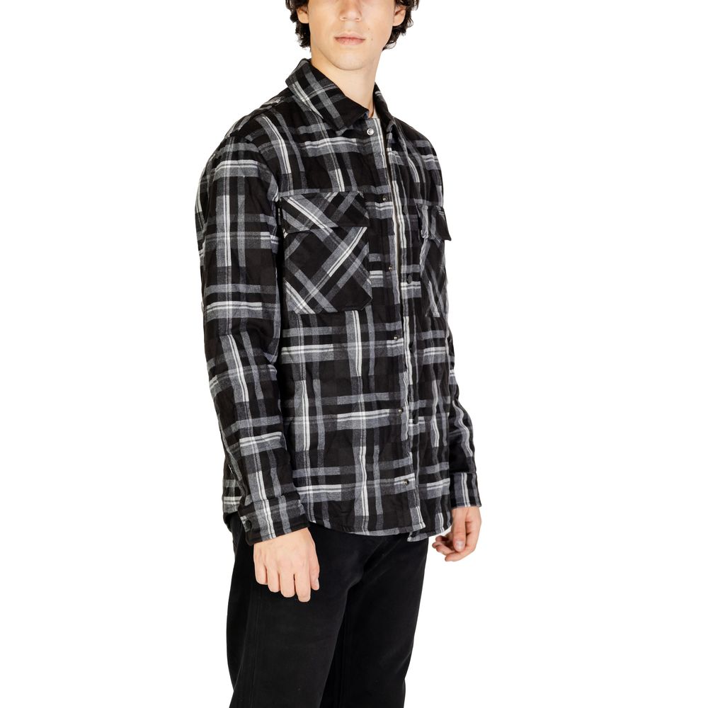 Gianni Lupo Black Polyester Coat | Regal Royce