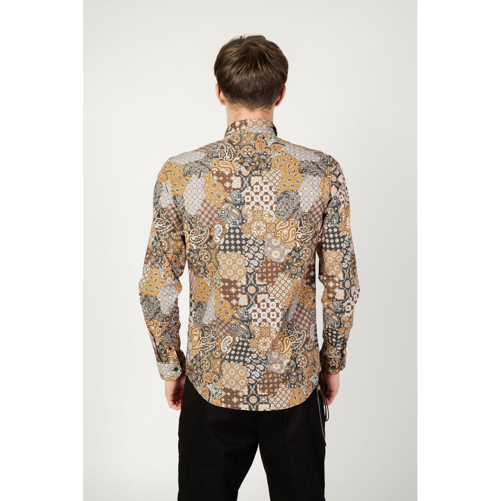 Gianni Lupo Beige Cotton Pattern Shirt | Regal Royce