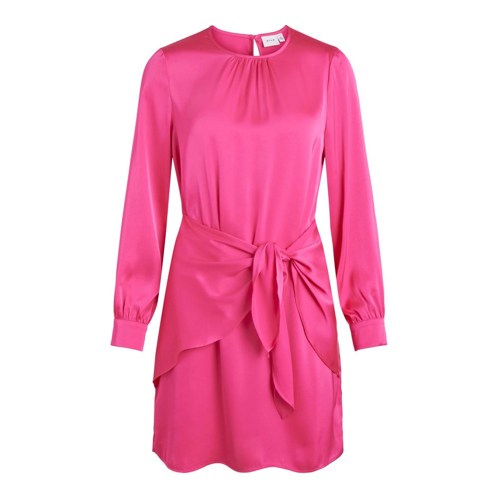 Vila Clothes Pink Polyester Short Dress | Regal Royce