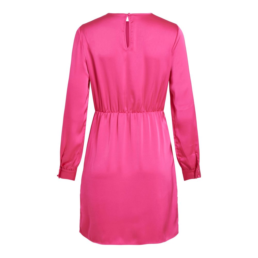 Vila Clothes Pink Polyester Short Dress | Regal Royce