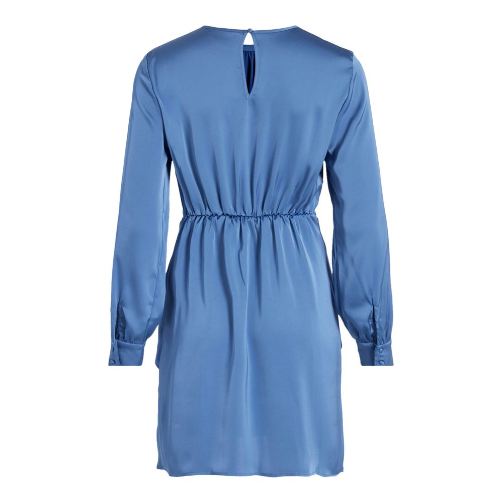 Vila Clothes Blue Recycled Polyester Short Dress | Regal Royce
