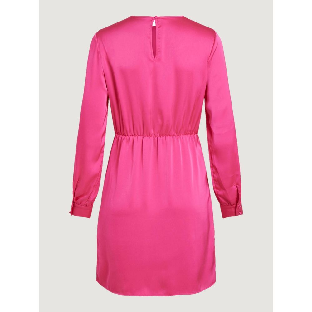 Vila Clothes Pink Polyester Short Dress | Regal Royce