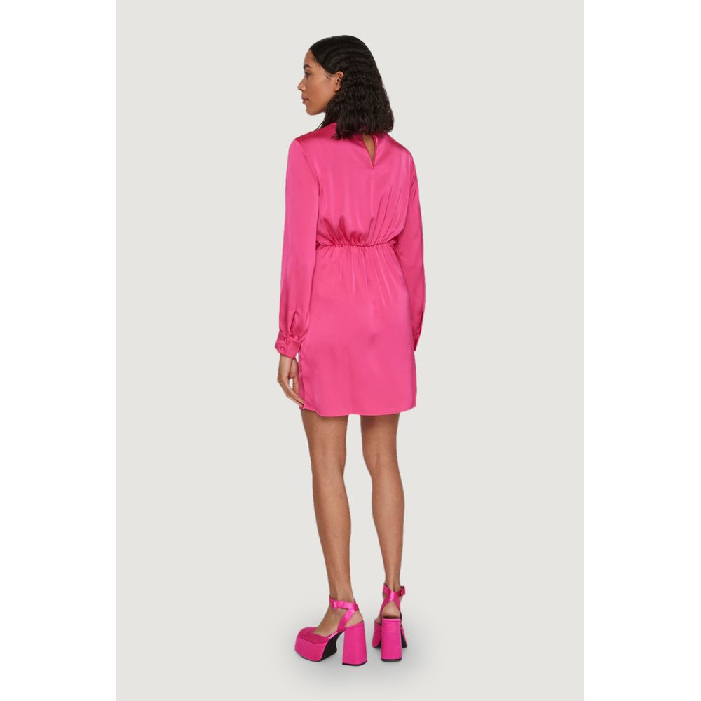 Vila Clothes Pink Polyester Short Dress | Regal Royce