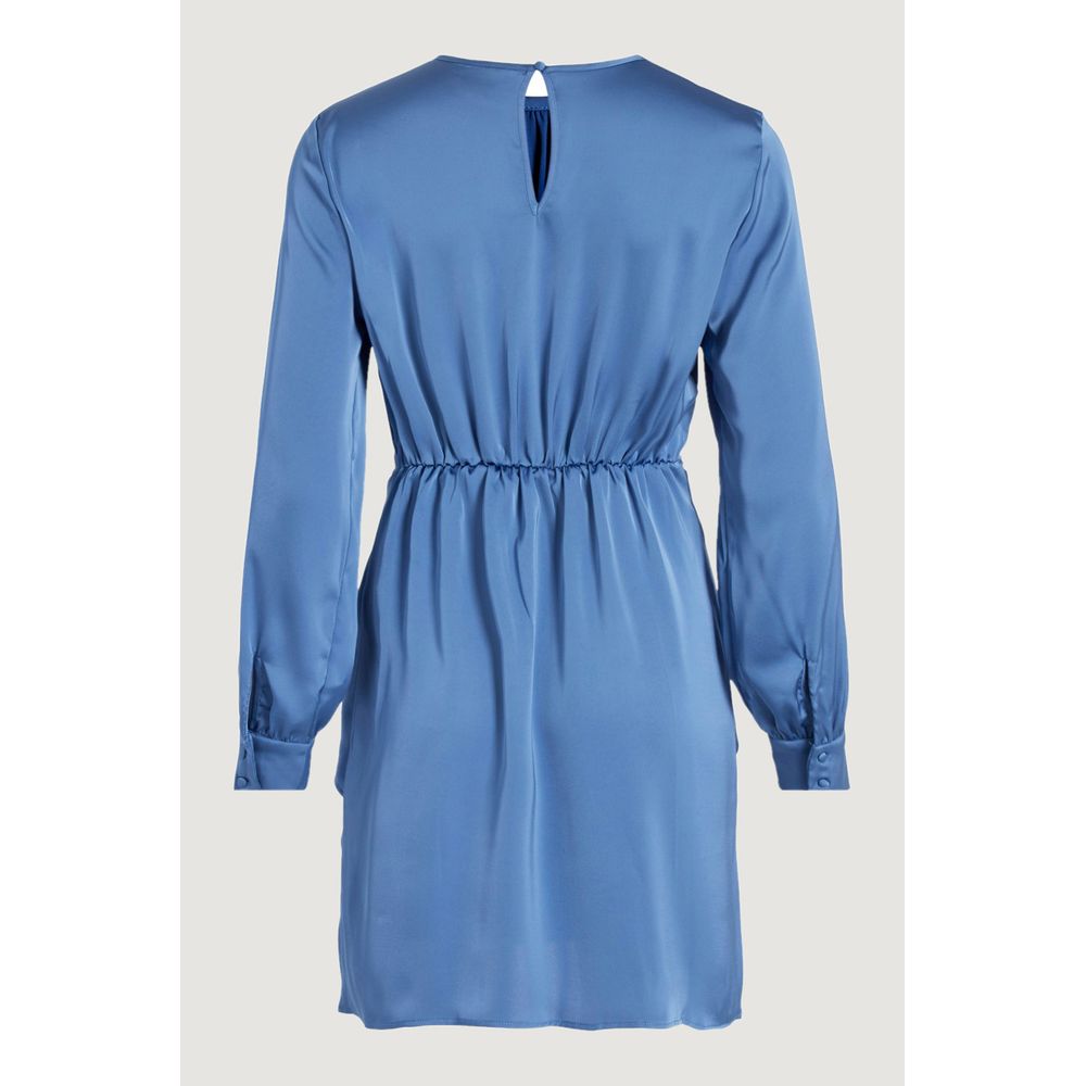 Vila Clothes Blue Recycled Polyester Short Dress | Regal Royce