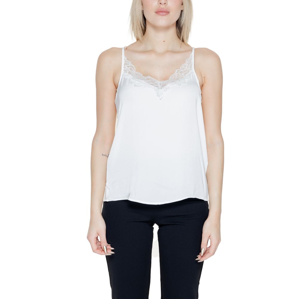 Jacqueline De Yong White Polyester Tank Tops | Regal Royce
