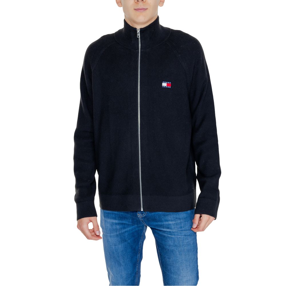 Tommy Hilfiger Jeans Black Cotton Cardigan | Regal Royce