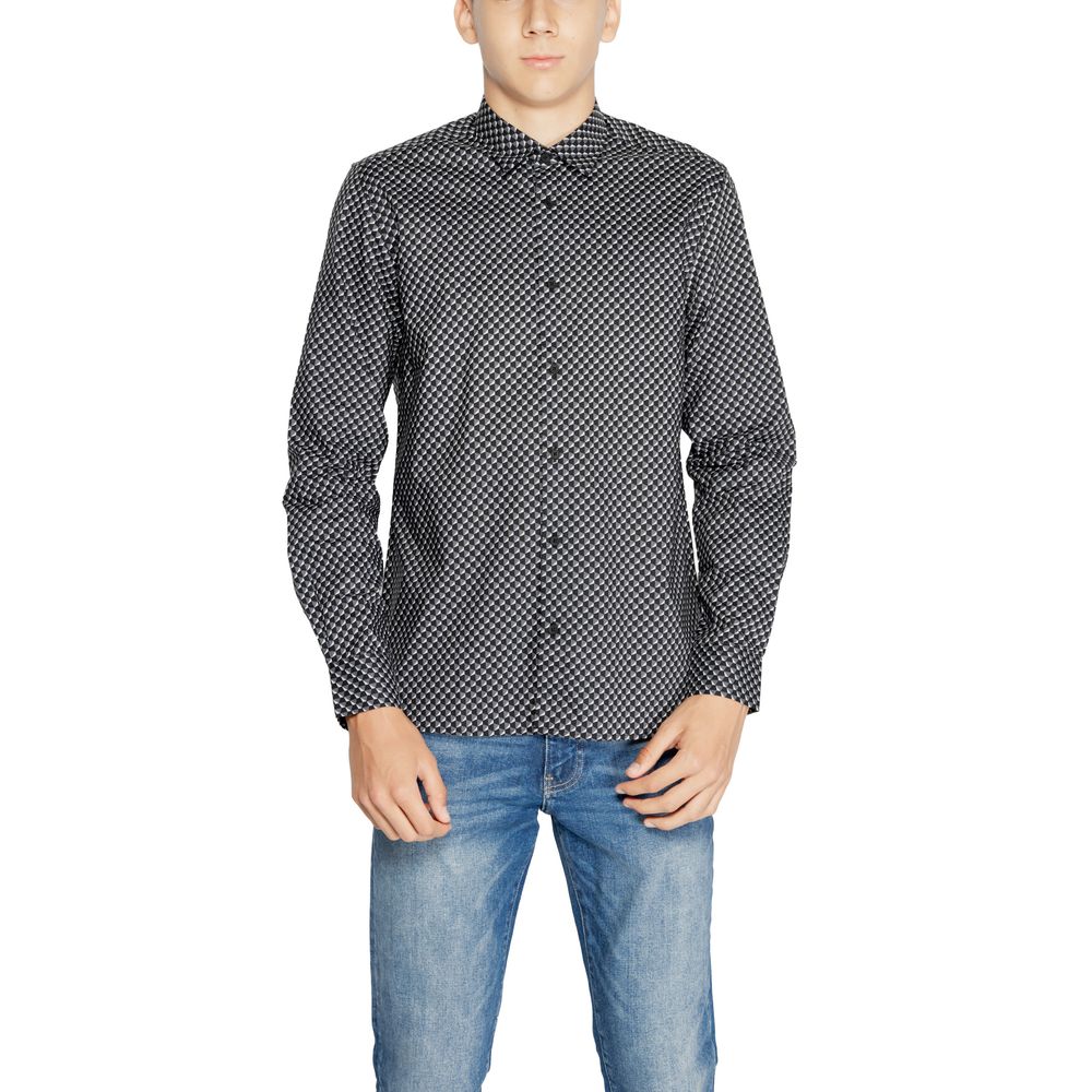 Antony Morato Gray Cotton Pattern Shirt | Regal Royce