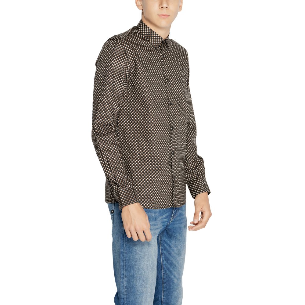 Antony Morato Brown Cotton Pattern Shirt | Regal Royce