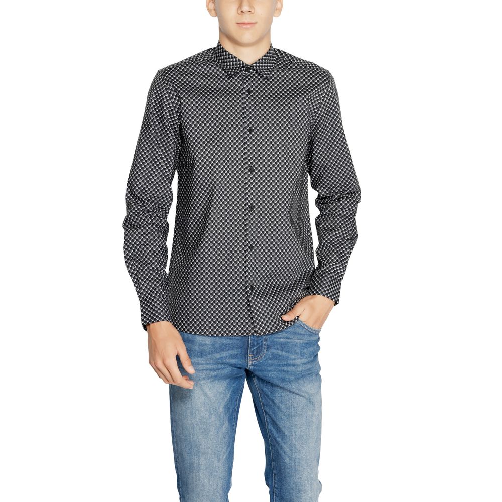 Antony Morato Gray Cotton Pattern Shirt | Regal Royce