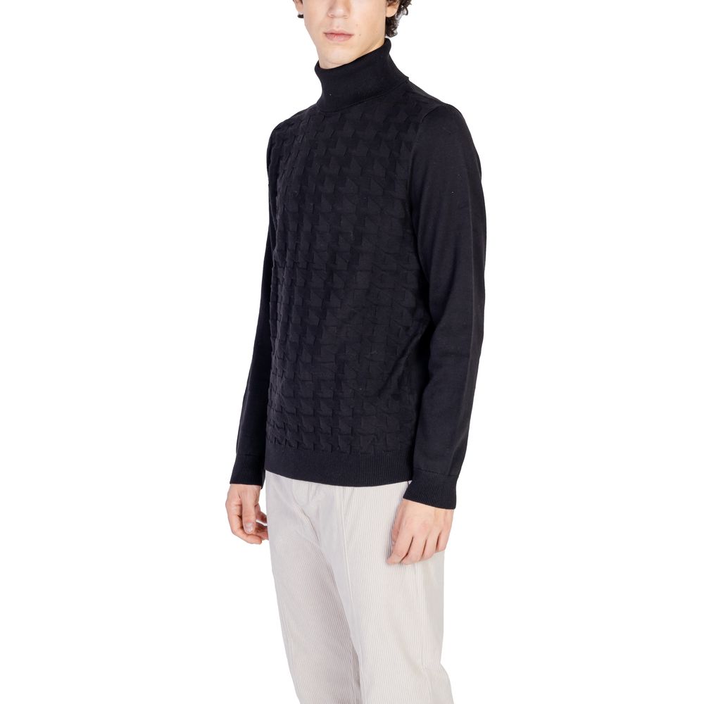 Antony Morato Black Cotton Turtleneck | Regal Royce