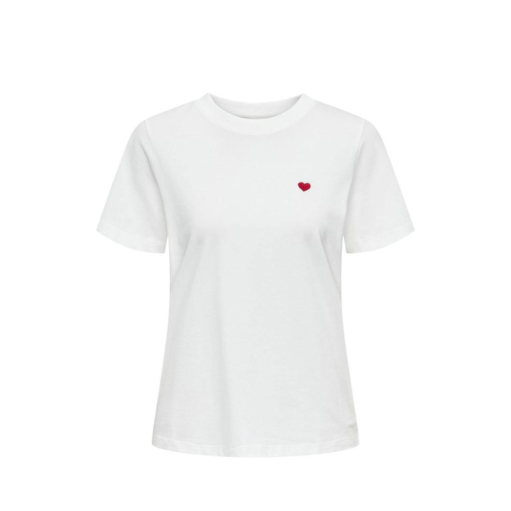 Jacqueline De Yong White Cotton T-Shirt | Regal Royce