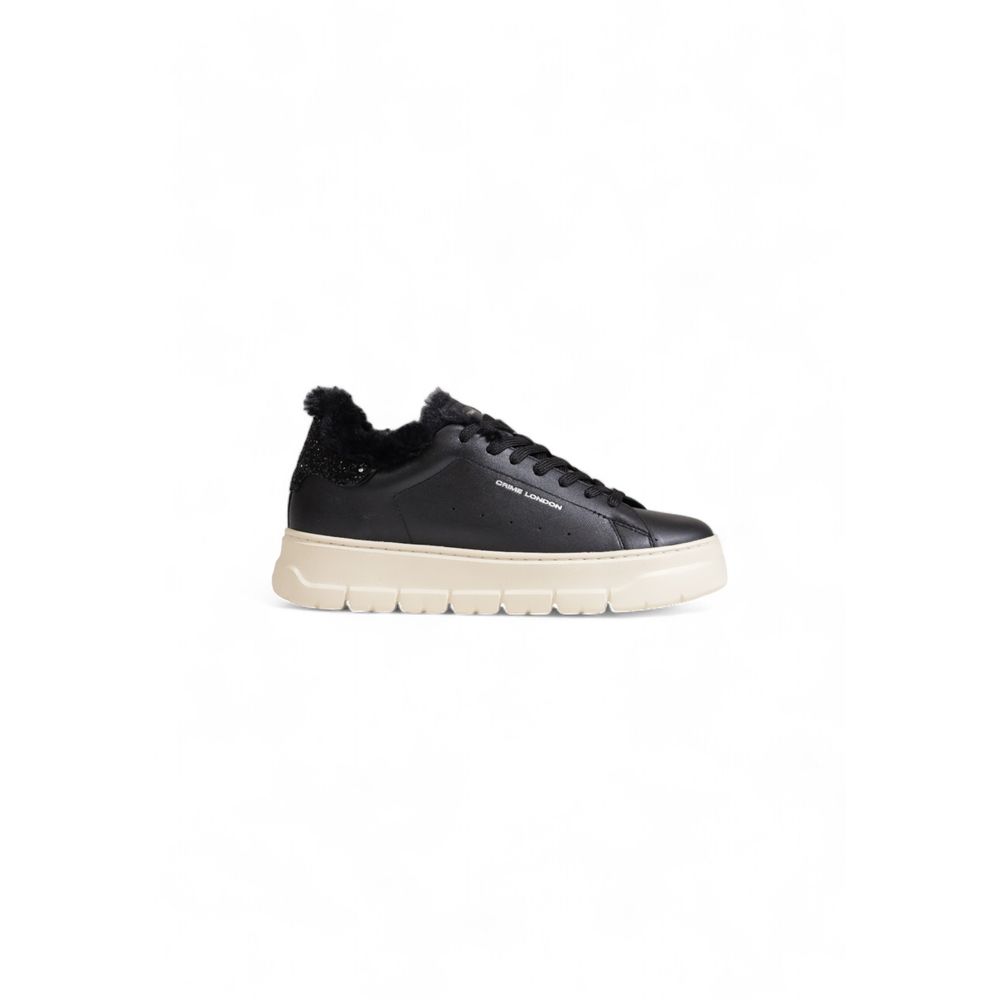 Crime London Black Leather Chunky Sneakers | Regal Royce