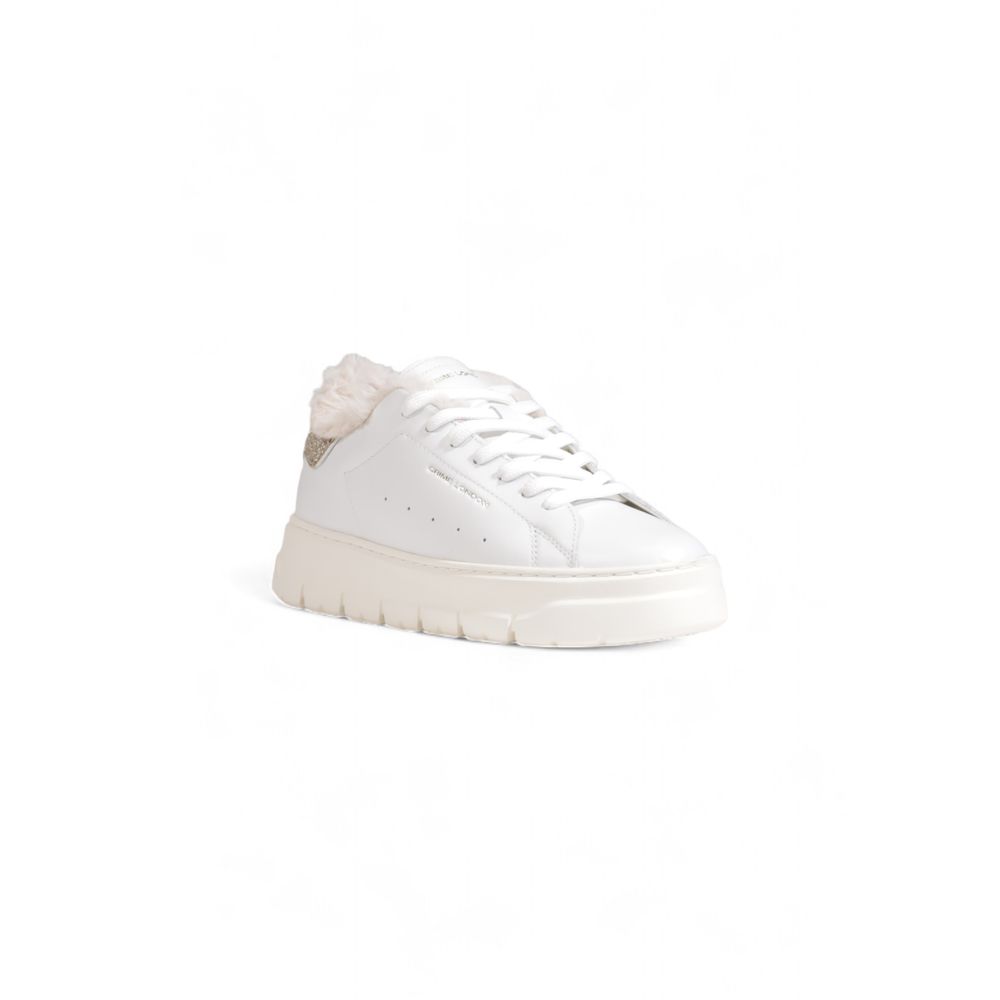 Crime London White Leather Chunky Sneakers