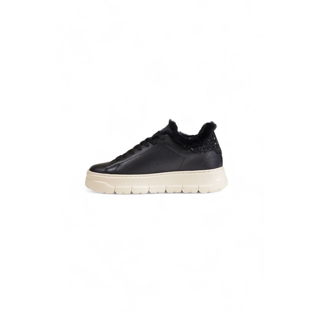 Crime London Black Leather Chunky Sneakers | Regal Royce