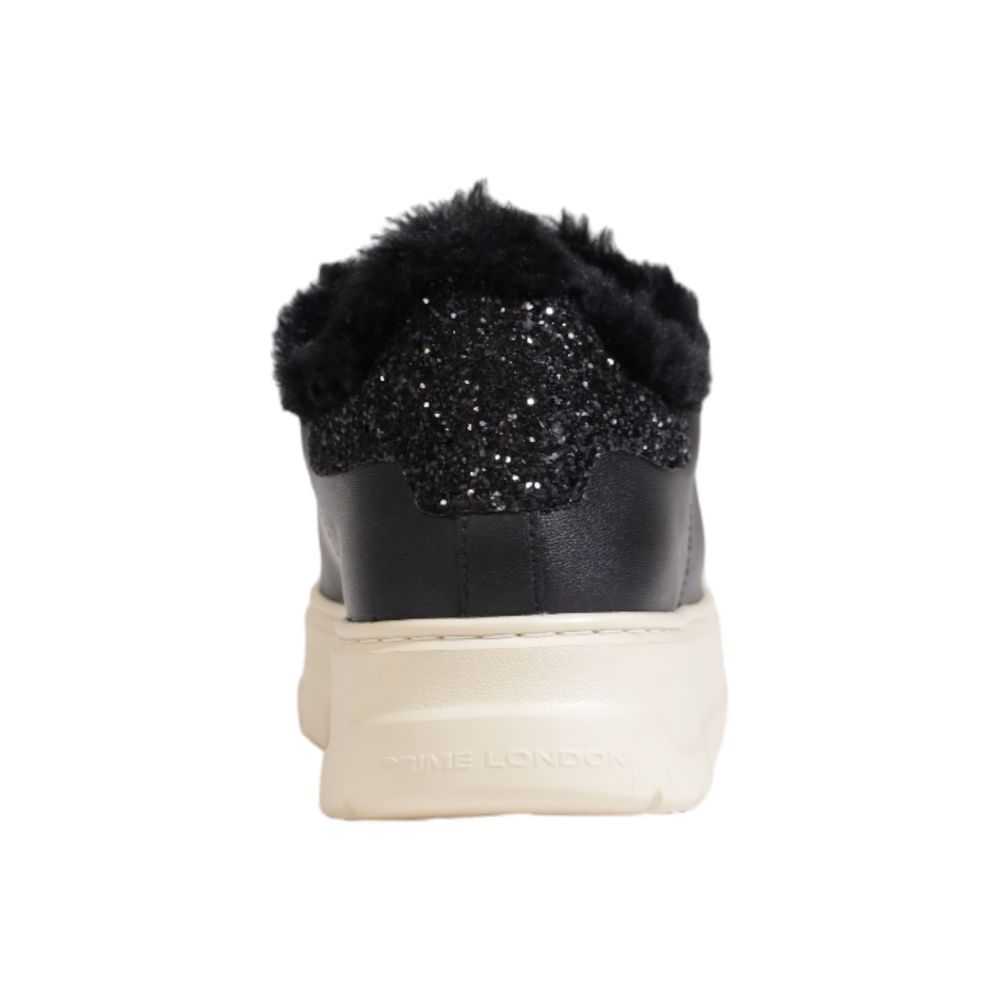 Crime London Black Leather Chunky Sneakers | Regal Royce