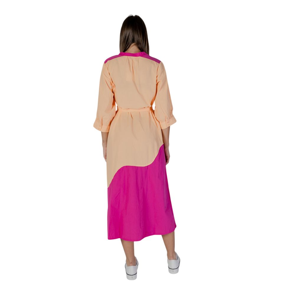 B.Young Orange Cotton Long Dress | Regal Royce