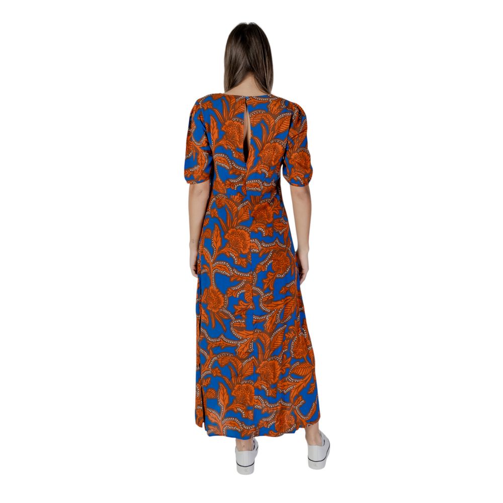 B.Young Blue Viscose Long Dress | Regal Royce