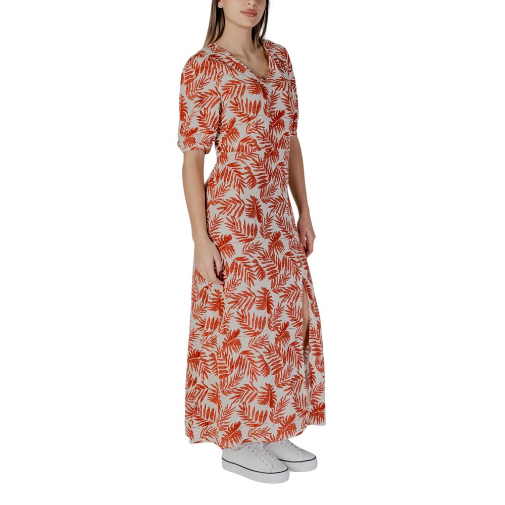 B.Young Red Viscose Long Dress | Regal Royce