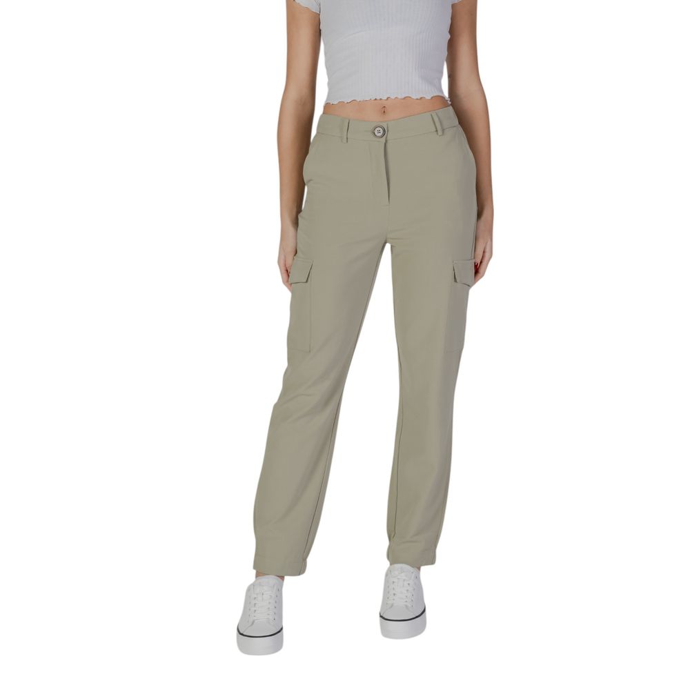 B.Young Green Polyester Cargo Pants | Regal Royce
