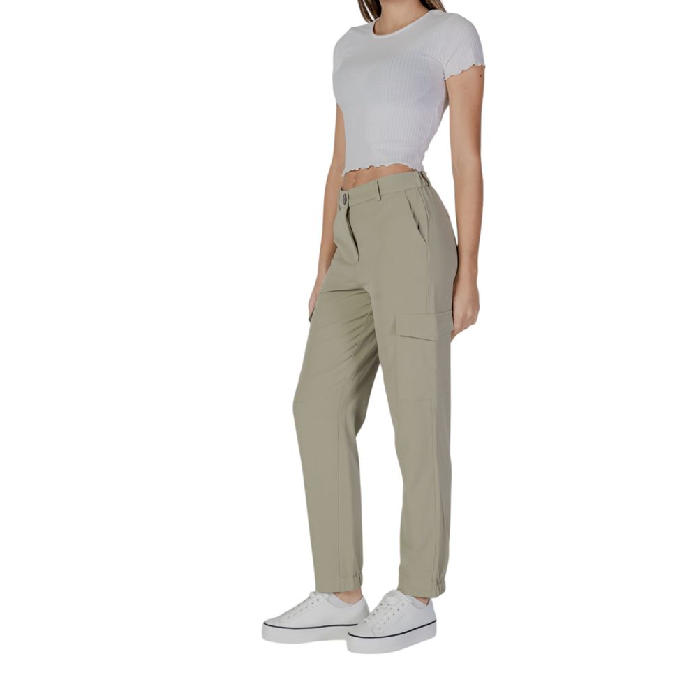 B.Young Green Polyester Cargo Pants | Regal Royce