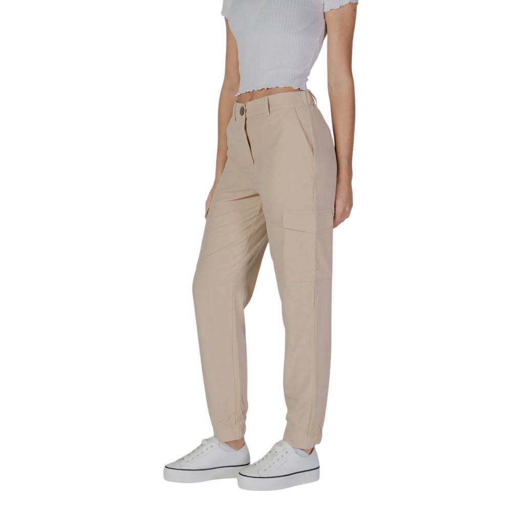 B.Young Beige Polyester Cargo Pants | Regal Royce