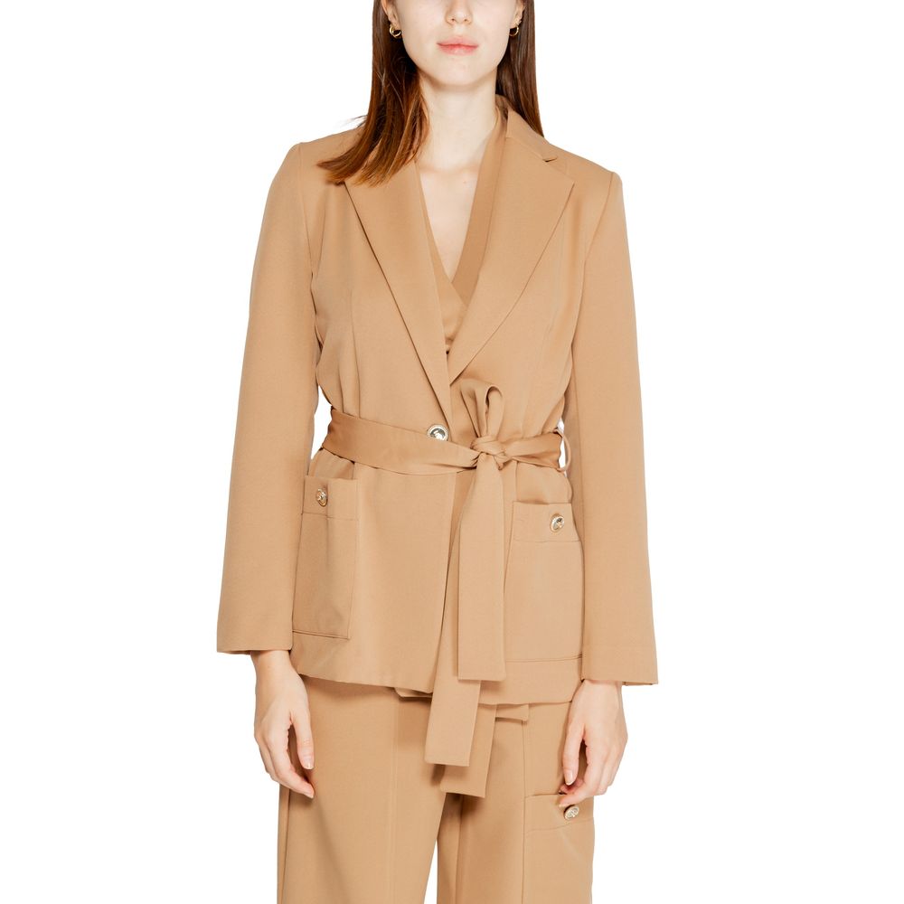 Rinascimento Beige Polyester Blazer | Regal Royce