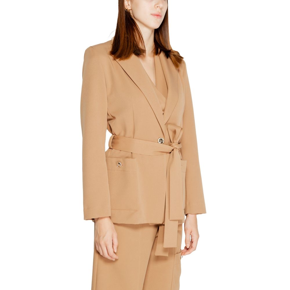 Rinascimento Beige Polyester Blazer | Regal Royce