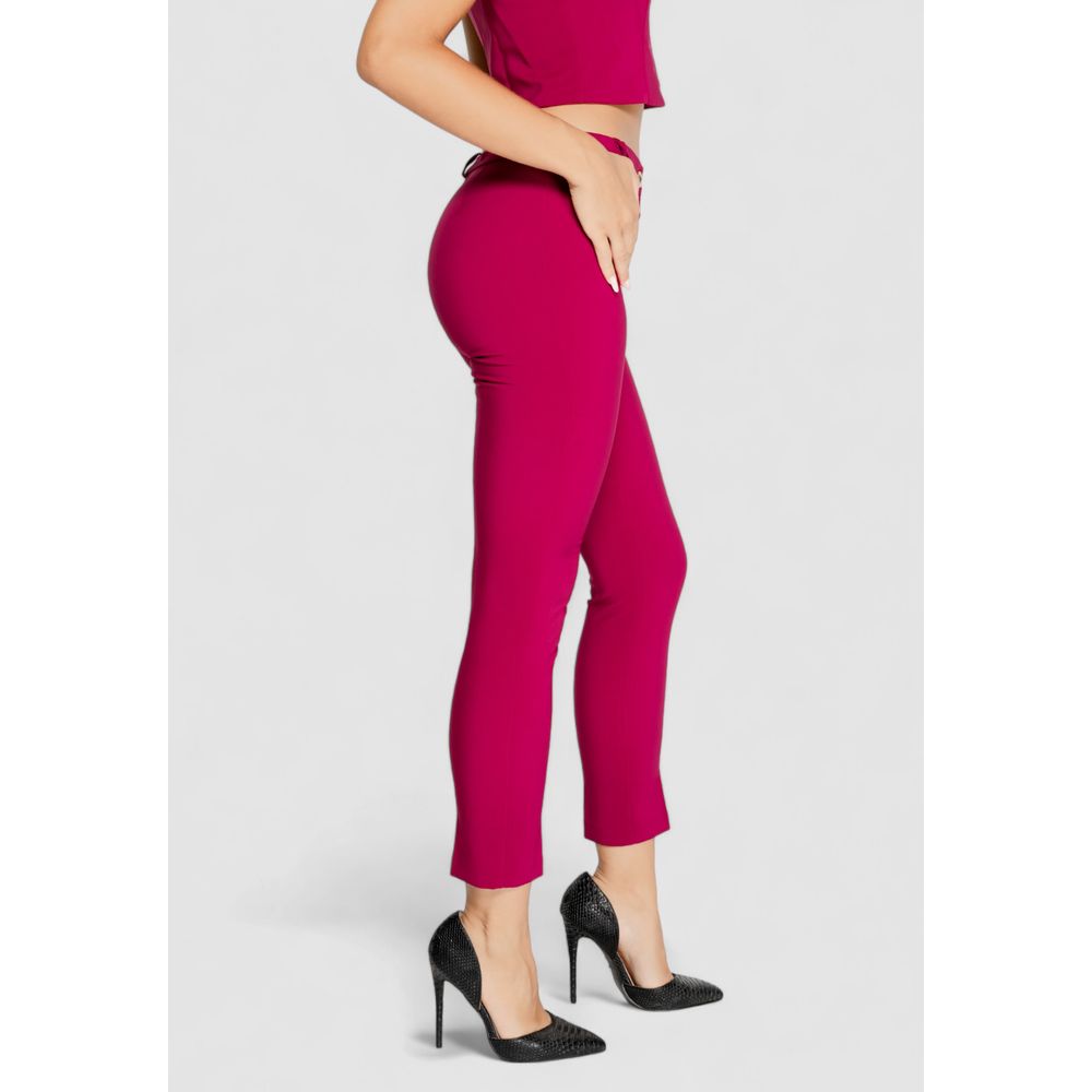 Rinascimento Bordeaux Polyester Casual Pants | Regal Royce