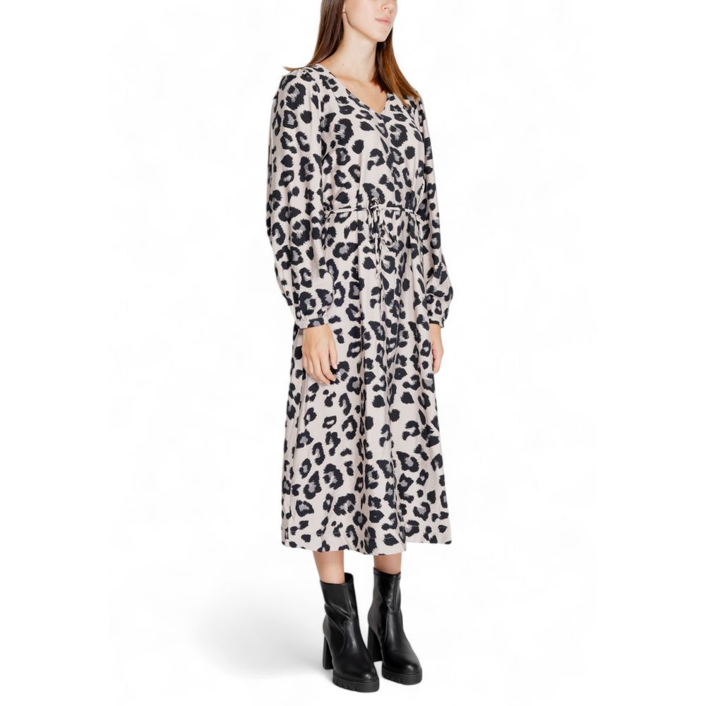Jacqueline De Yong Gray Viscose Long Dress | Regal Royce