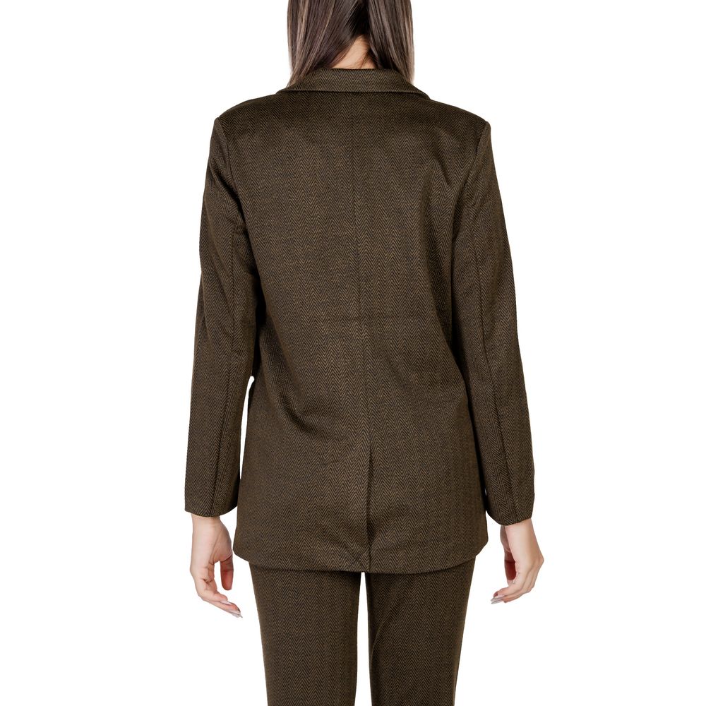 ICHI Green Polyester Blazer | Regal Royce