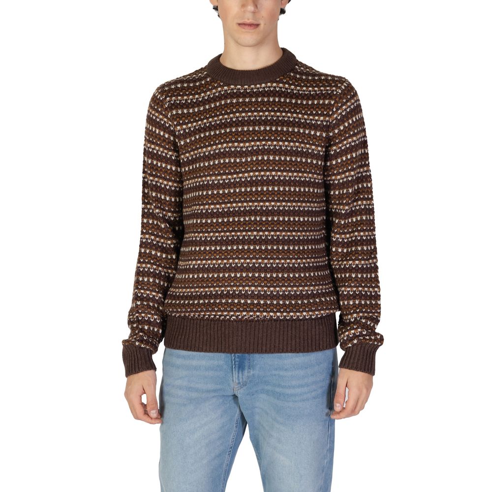Only & Sons Brown Cotton Sweatshirt