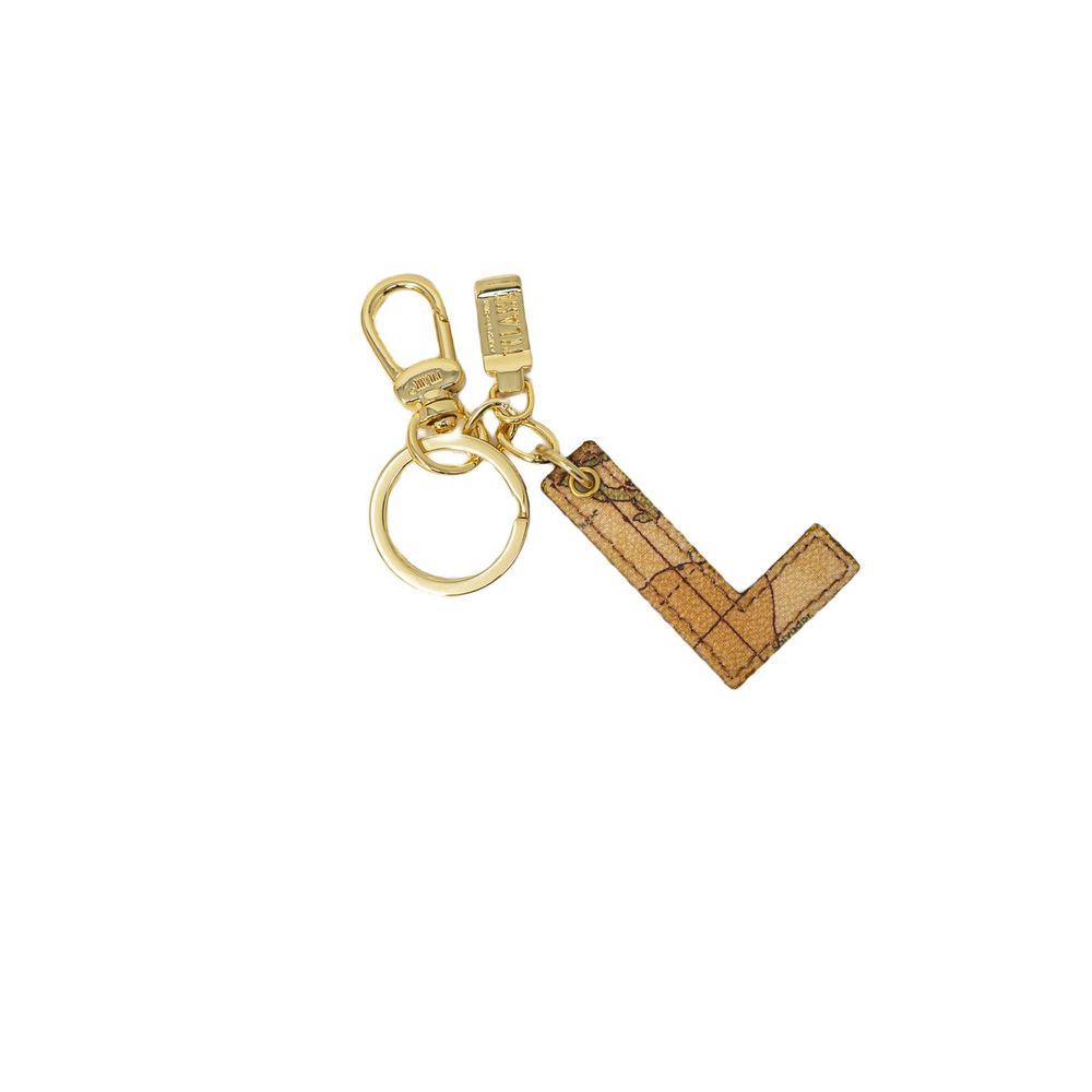 Alviero Martini Prima Classe Beige Leather Keychain | Regal Royce