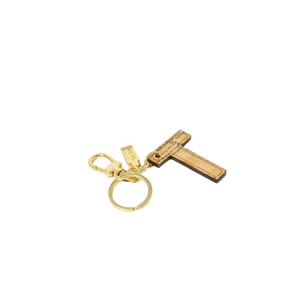 Alviero Martini Prima Classe Beige Leather Keychain | Regal Royce
