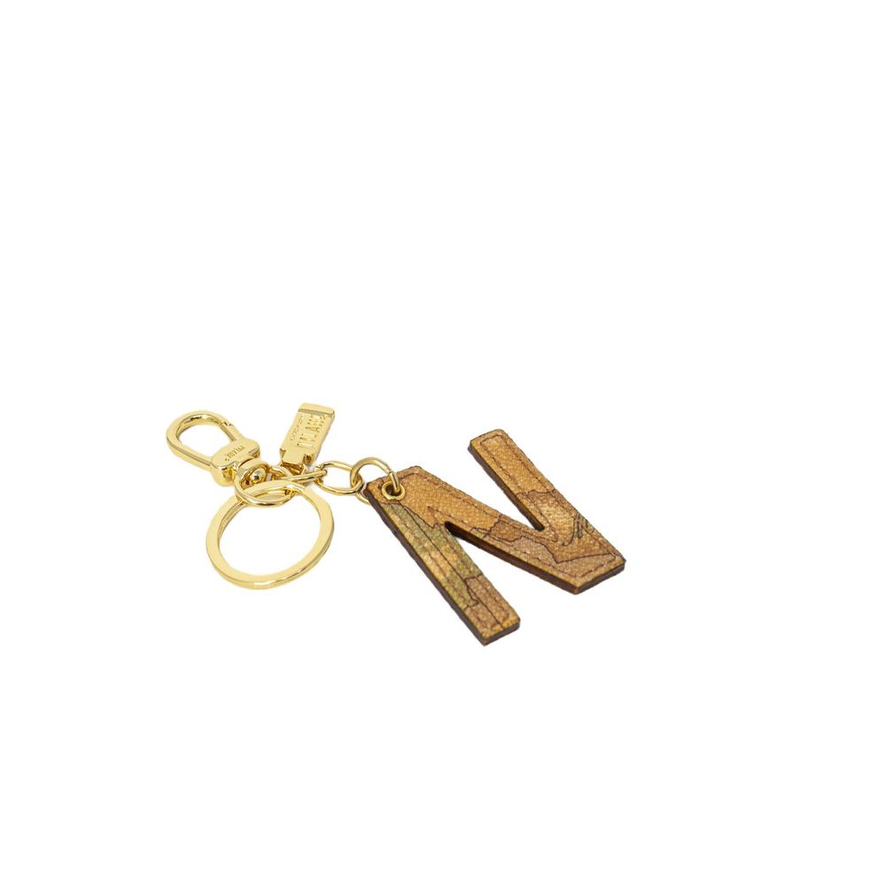 Alviero Martini Prima Classe Beige Leather Keychain | Regal Royce
