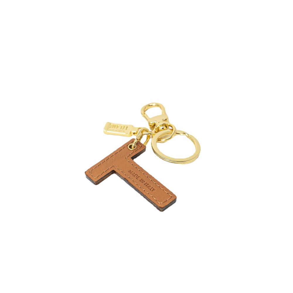 Alviero Martini Prima Classe Beige Leather Keychain | Regal Royce