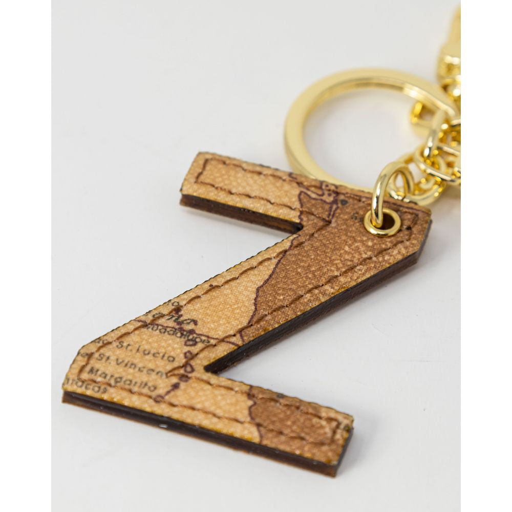 Alviero Martini Prima Classe Beige Leather Keychain | Regal Royce