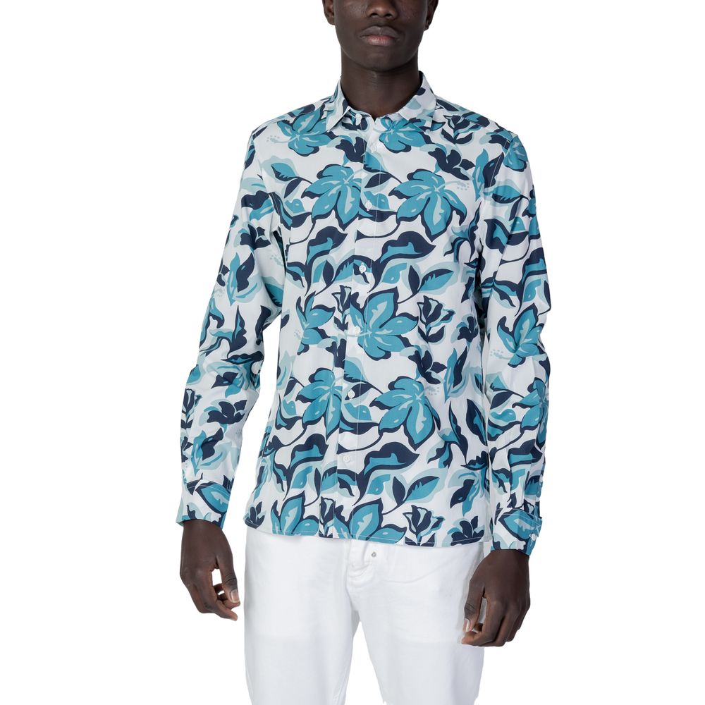 Antony Morato Blue Viscose Pattern Shirt | Regal Royce